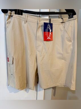 BLUEFIN USA Tournament Shorts Mens 38x9” Fishing Sail Kayak 4-Way Stretch Cargo